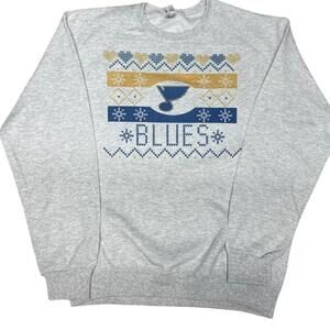 Blues Ugly Christmas St Louis Blues Hockey Sweatshirt Retro